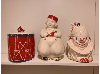 Trio Of Cold-Painted Cookie Jars Including McCoy