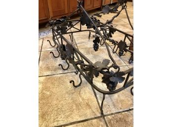 Heavy Wrought Iron Hanging Pot And Pan Holder