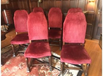 Set Of Six Antique Dining Chairs (matches Table Also Listed In This Auction)
