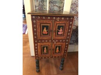 Unique Beautifully Painted Cabinet From India