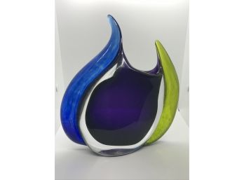 Glimmering Heavy Glass Vase
