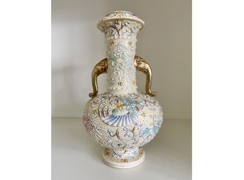 Ornate Vintage Pottery Vase