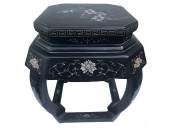 Vintage Chinese Hand-painted Accent Table