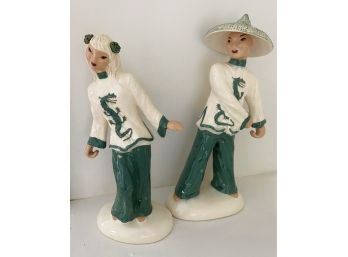 Mid-Century Hedi Schoop Hollywood Asian Ceramic Figurines