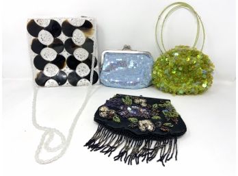 Collection Of Four Sequined Handbags