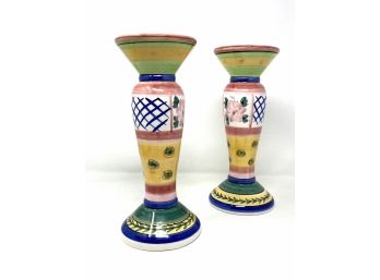 Colorful Candlestick Pair