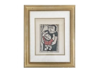 “Mother And Child” Signed Lithograph