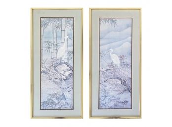 Vintage Chinese Crane Framed Prints.