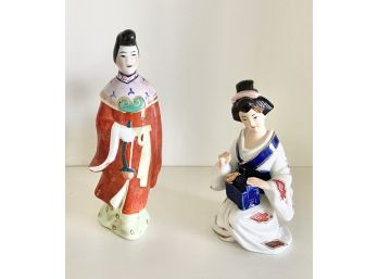 Vintage Geisha Figurine Pair