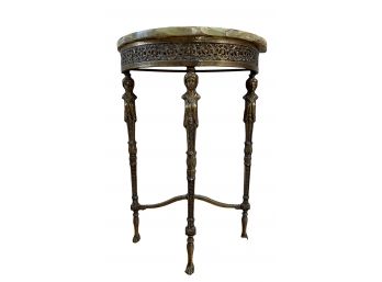 Art Deco Console Table With Marbled Top