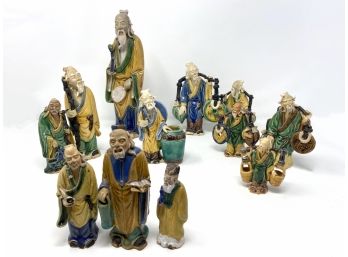 Vintage Chinese Mudmen Collection-set Of 12