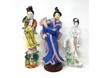 Porcelain Geisha Trio