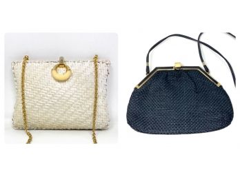 Pair Of Vintage Woven Bags Feat. Walborg