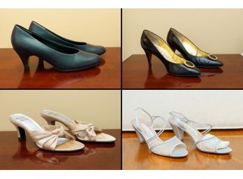 4 Pairs Of Ladies High Heeled Shoes Size 6M