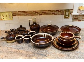 Vintage Collection Of Brown Drip Dishes - Possibly Hull