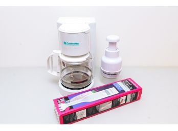 Set 3 Kitchen Accessories - Coffee Pot, Hand Mixer, Chopper