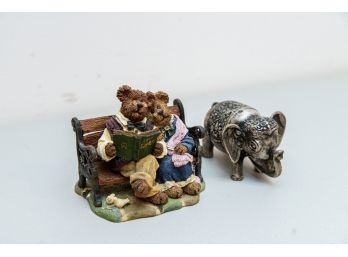 Boyds Bears & Friends And Metal Elephant Figurals