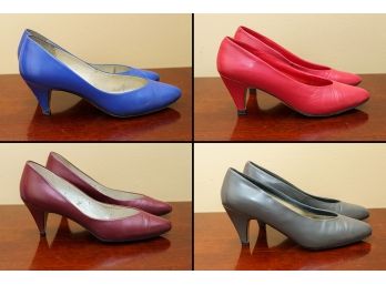 4 Pairs Of Ladies High Heeled Shoes Size 6M