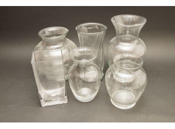 Collection Of 6 Glass Vases