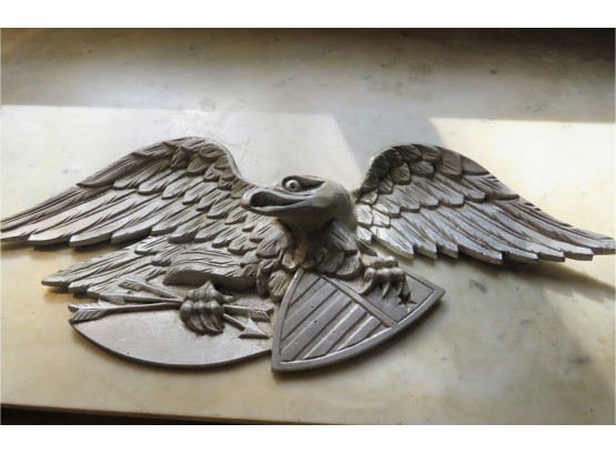Primitive Americana Cast Metal Eagle Shield And Arrows