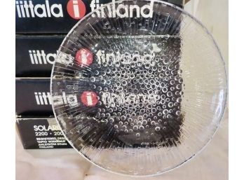 4 Boxes Of Iittala Finland Solaris Glass Plates Tapio Wirkkala