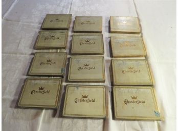 Dozen Vintage Chesterfield Cigarette Tins