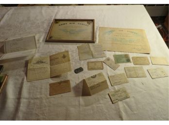 World War I And II Military Documents Certificates