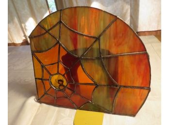 Handmade Stained Glass Spider With Web Large Sun Catcher