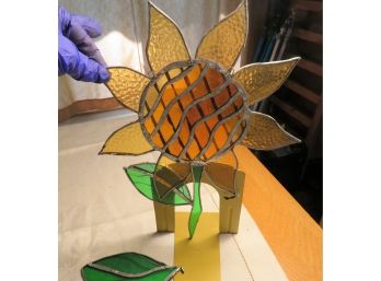 Stained Glass Hand Crafted Sunflower