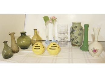 Colorful Ceramic And Glass Vases