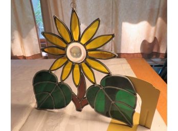 Hand Crafted Stain Glass Sunflower