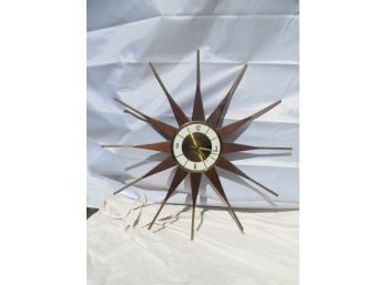 Vintage Mid-Century Modern Elgin Starbust / Sunburst Clock