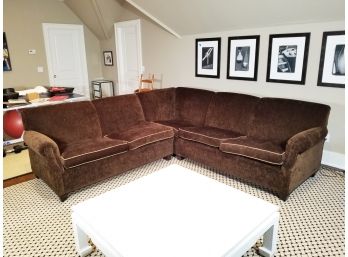 A Large Modern Upholstered Sectional Sofa
