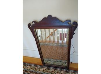 Early 19th Century Neoclassical Mahogany Mirror With Gold Trim, Rare!