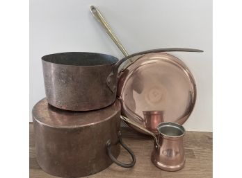 Antique & Vintage Copper Cookware Lot