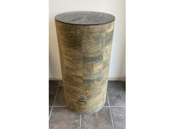 Vintage MCM Cork Papered Pedestal 18' X 36' Tall