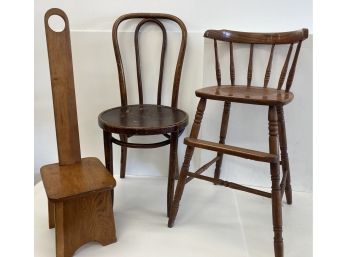 Lot Of Three Old Chairs