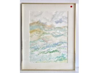 Vintage Signed Absrtract Watercolor On Paper By Amacron?