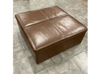 Large Faux Leather Ottoman With Storage  36' X 36' X 14'