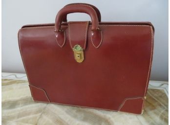 Vintage Leather Barristers Briefcase - Very Mad Men MCM