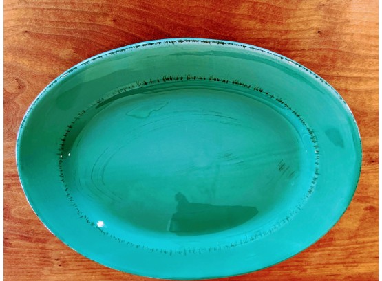 Green Italian Ceramic Platter