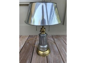 Interesting Lamp W/ Metal Shade