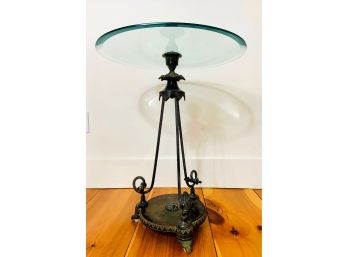 Antique Glass Side Table