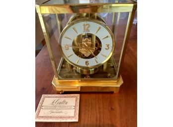 Authentic Jaeger LeCoultre Atmos Brass Clock