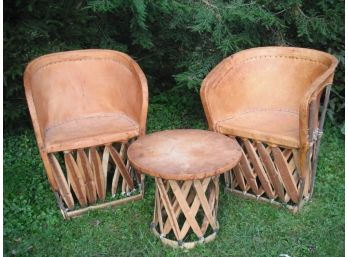 Mexican Equipale Chairs And Table