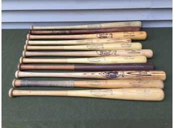 11 Vintage Baseball Bats. Nelson Fox, Johnny Bench, Bobby Murcer, Brooks Robinson.