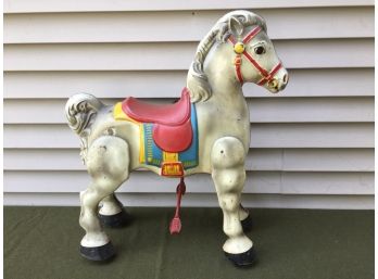 1940s Painted Metal MOBO Child's Riding Toy Horse England Sebel & Company.