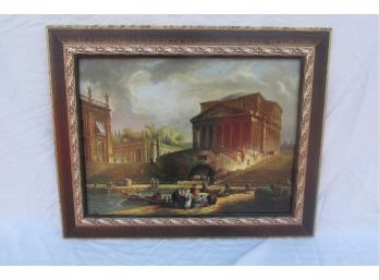 Vintage Framed Oil Painting On Board Appears To Be Signed G Agnelli ?