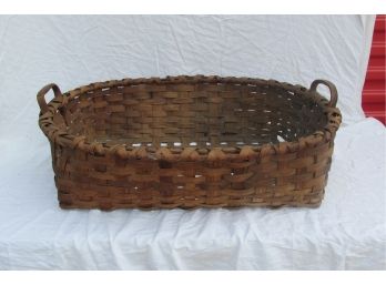 Vintage Large Early American Splint Basket