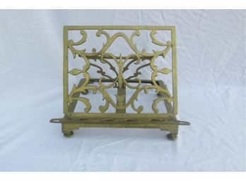 Vintage Brass Book / Bible Table Stand